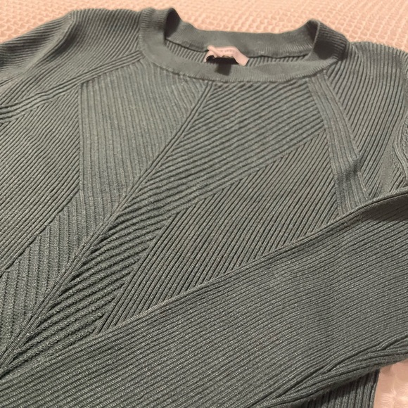 Nine West Sweaters - Nine West - Dark Green Ribbed Sweater